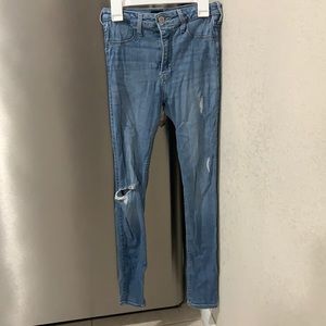 Hollister high-rise ripped blue jeans